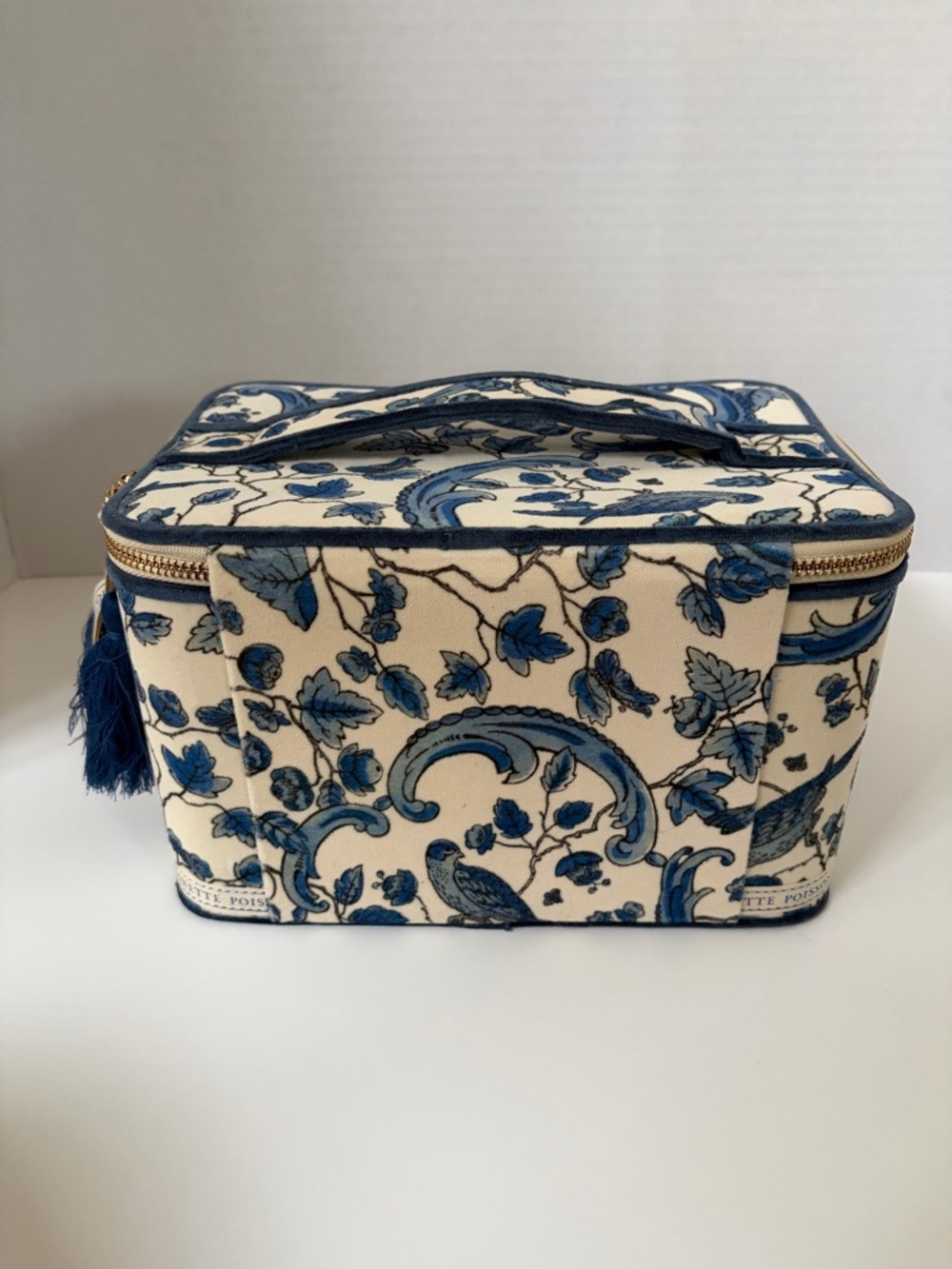 Sezane Jewelry Organizer Case Blue Birds Travel Storage Antoinette Poisson Gift - Picture 6 of 15